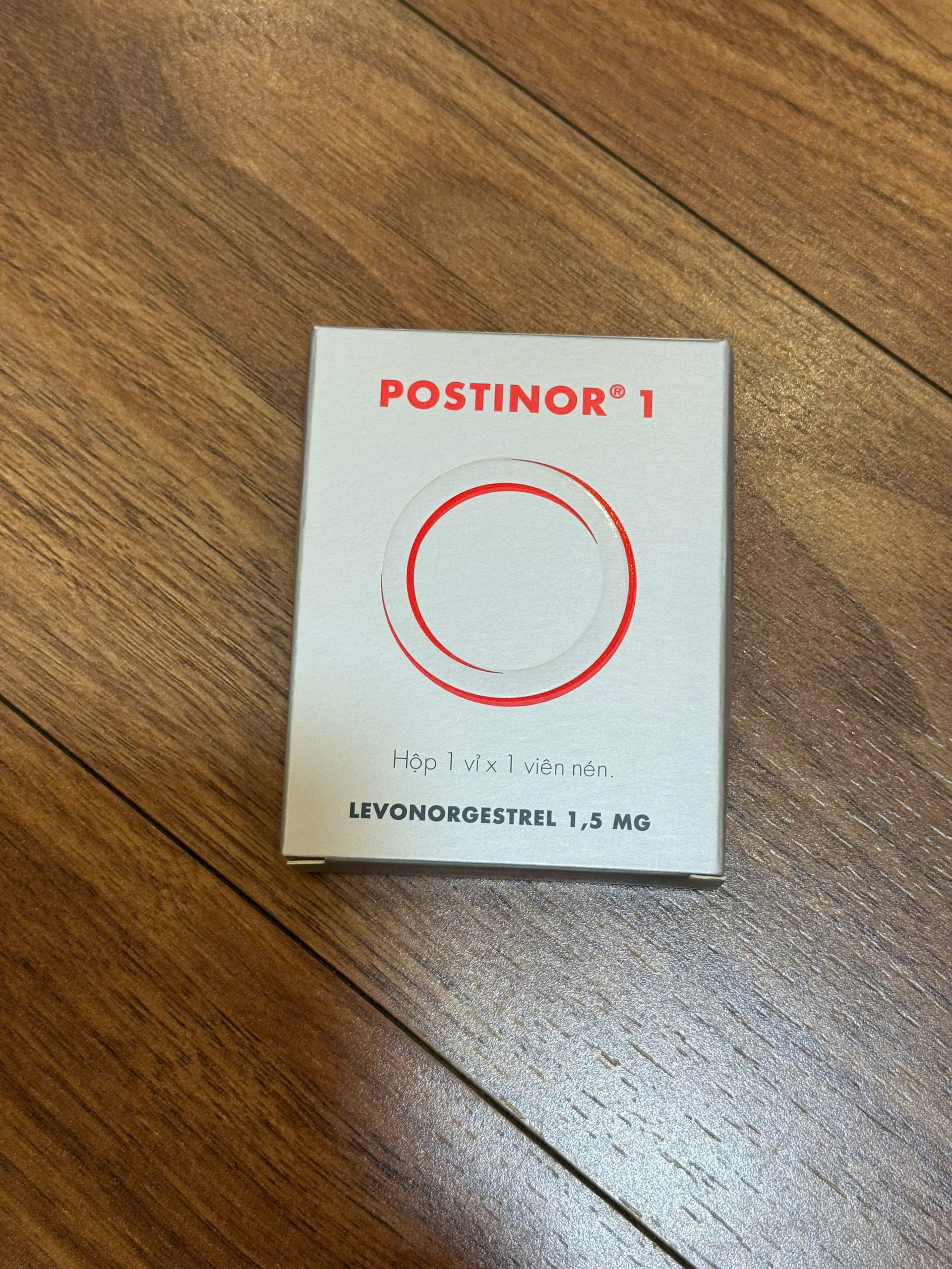 Back of Postinor 1 levonorgestrel 1.5 mg emergency contraceptive with product information