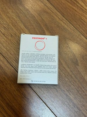 Front view of Postinor 1 emergency contraceptive pill effective within 72 hours after unprotected sex
