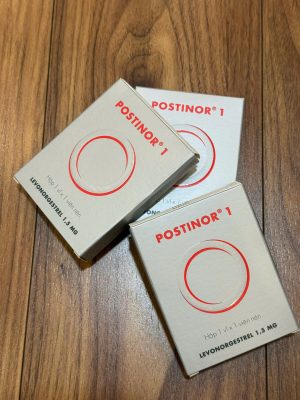Three boxes of Postinor 1 morning after pill available in Manila Philippines emergency contraception